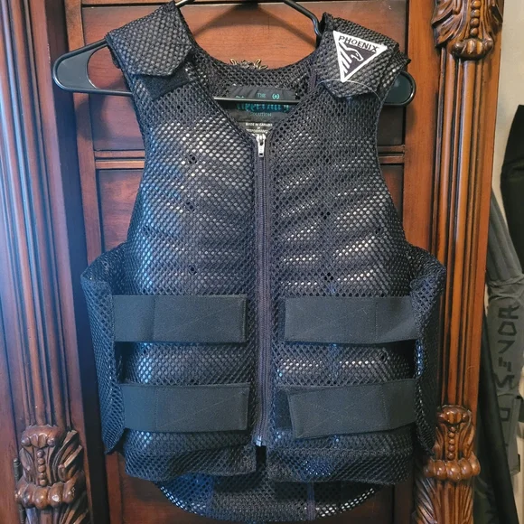 Phoenix Performance Product Tipperary Pro-Max Equestrian Vest Black TALL MEDIUM - Picture 1 of 6